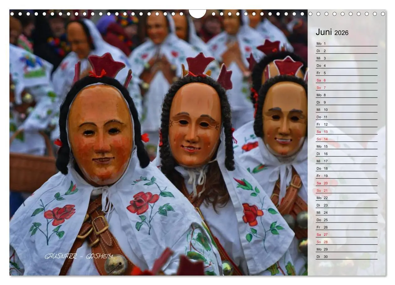 Bild: 9783516003086 | Schwäbisch alemannische Fasnet (Wandkalender 2026 DIN A3 quer),...