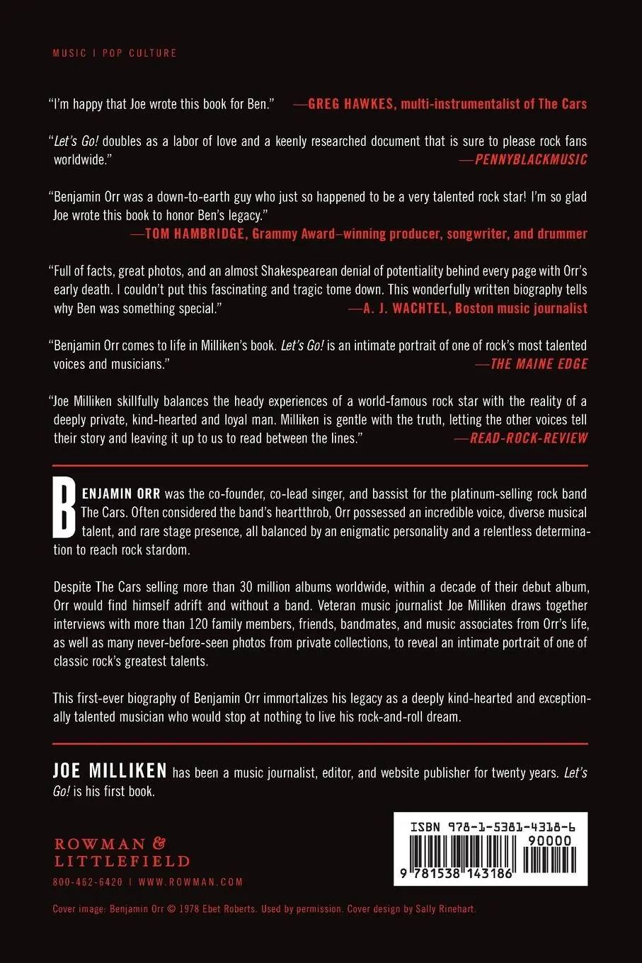 Rückseite: 9781538143186 | Let's Go! | Benjamin Orr and The Cars | Joe Milliken | Taschenbuch