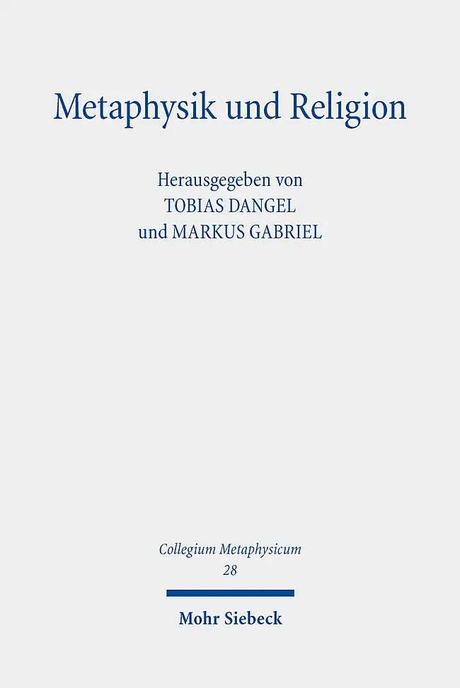 Cover: 9783161583186 | Metaphysik und Religion | Im Gedenken an Jens Halfwassen | Buch | VIII