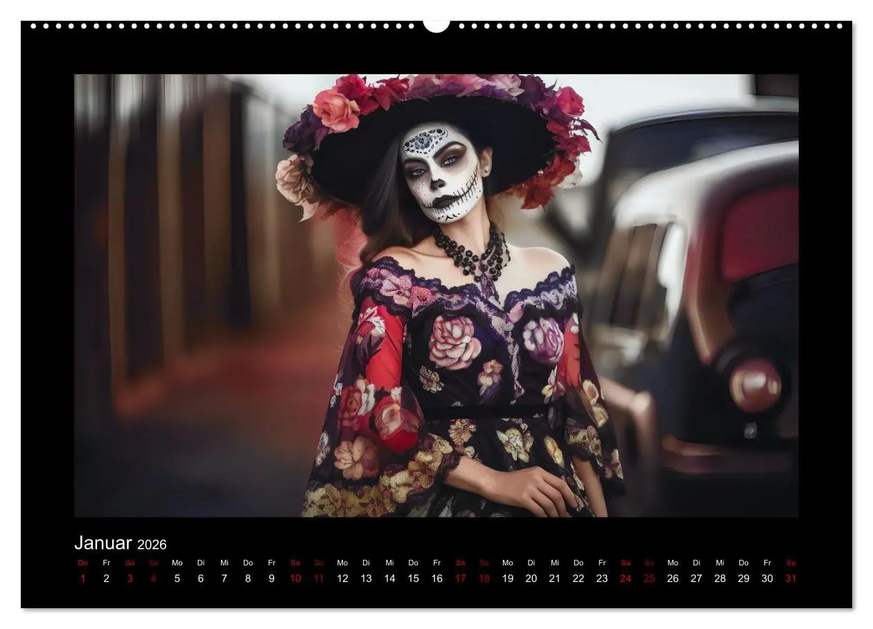 Bild: 9783457523186 | Festliche Dia de Muertos Porträts (Wandkalender 2026 DIN A2 quer),...