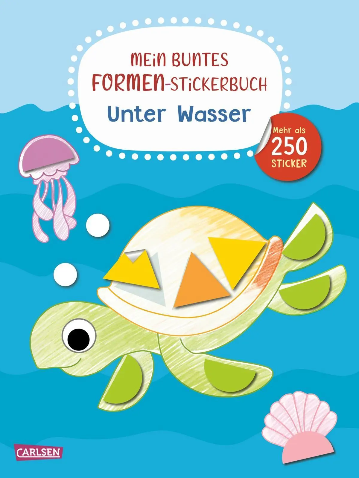Cover: 9783551193186 | Mein buntes Formen-Stickerbuch: Unter Wasser | Carmen Eisendle | Buch