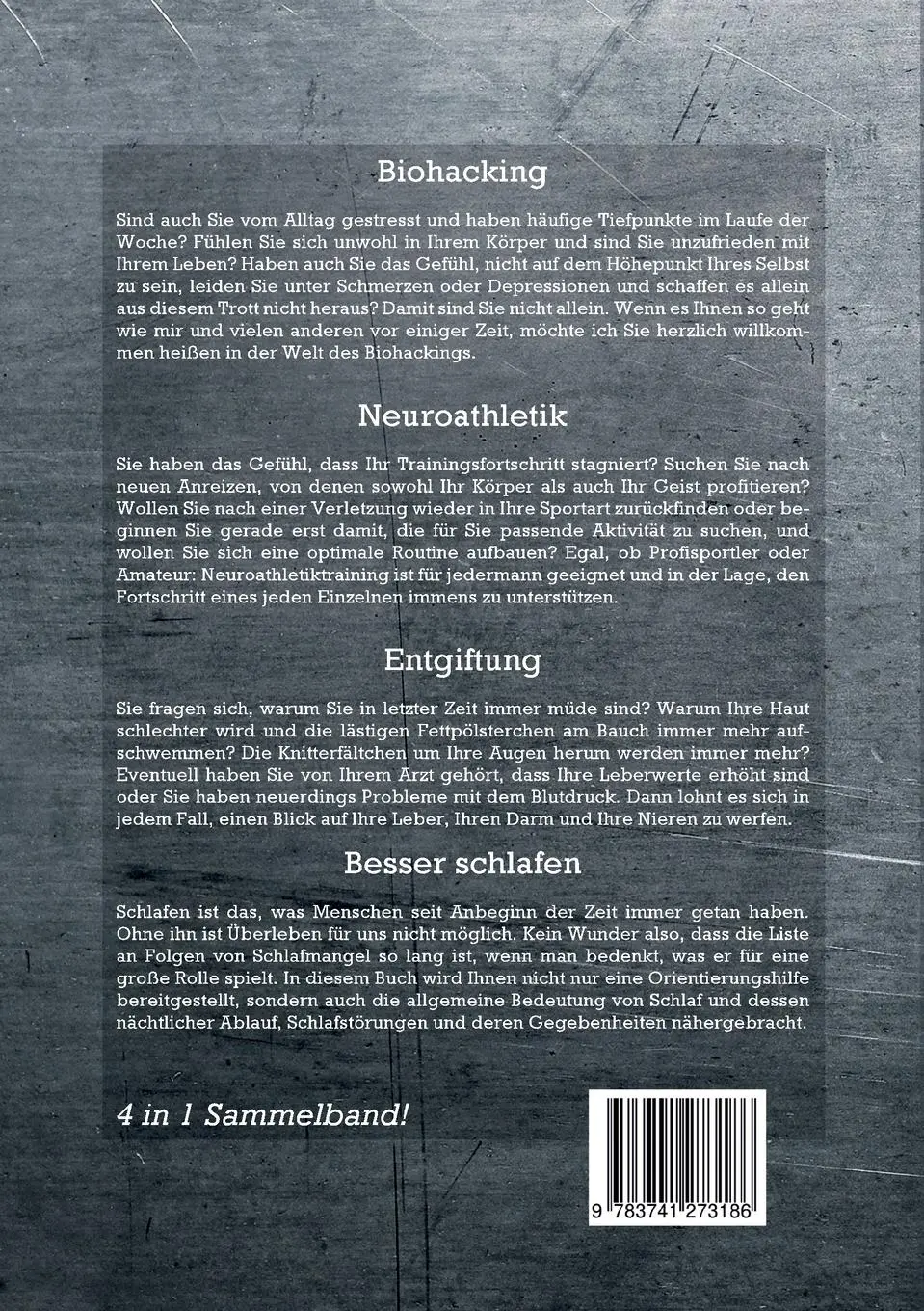 Rückseite: 9783741273186 | Die Kunst der Selbstoptimierung - 4 in 1 Sammelband: Biohacking...