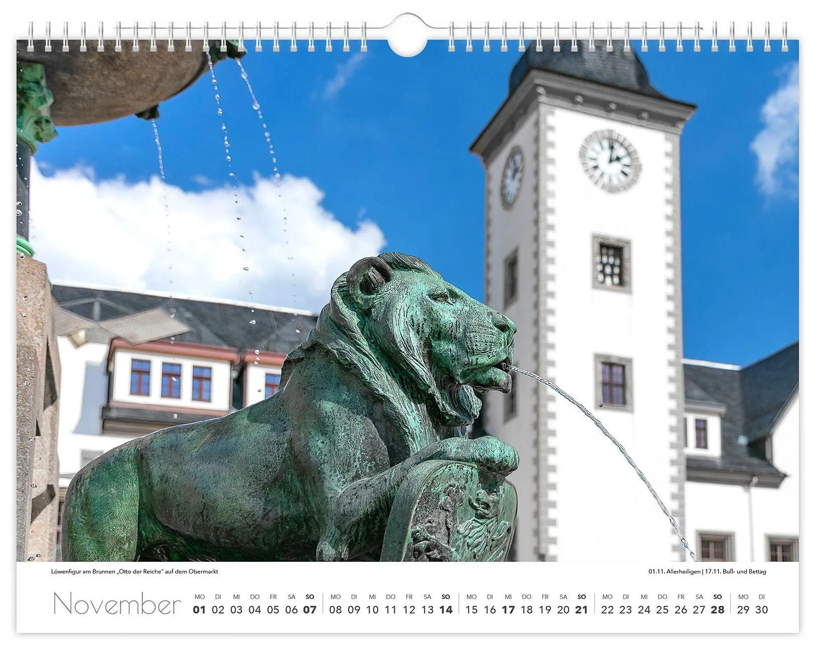Bild: 9783912303186 | Kalender Freiberg 2027 | 40 x 30 cm weißes Kalendarium | Schubert