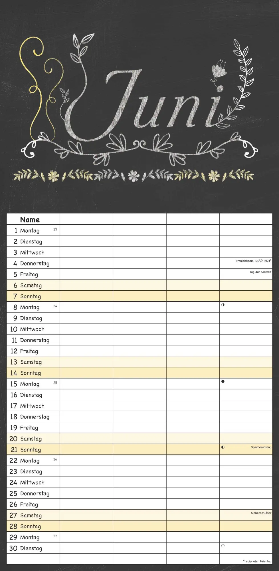 Bild: 4069095003286 | Tafel Timer Familienplaner 2026 - Familienkalender 22x45 cm - 4...