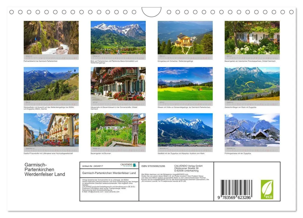 Bild: 9783569623286 | Garmisch-Partenkirchen Werdenfelser Land (Wandkalender 2027 DIN A4...