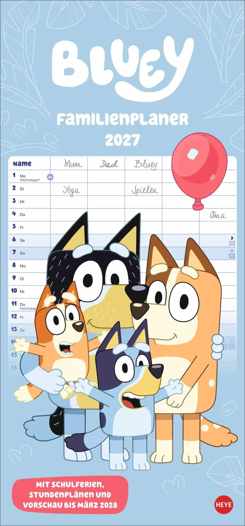 Cover: 9783756423286 | Bluey Familienplaner 2027 | Kalender | 15 S. | Deutsch | 2027 | Heye