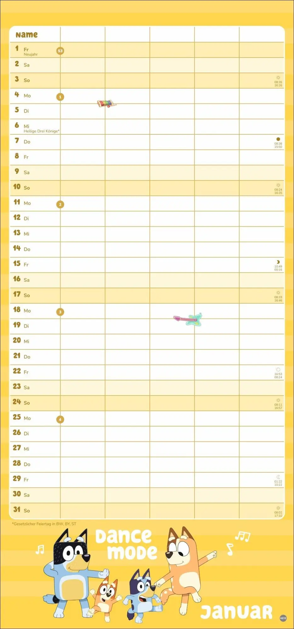 Bild: 9783756423286 | Bluey Familienplaner 2027 | Kalender | 15 S. | Deutsch | 2027 | Heye