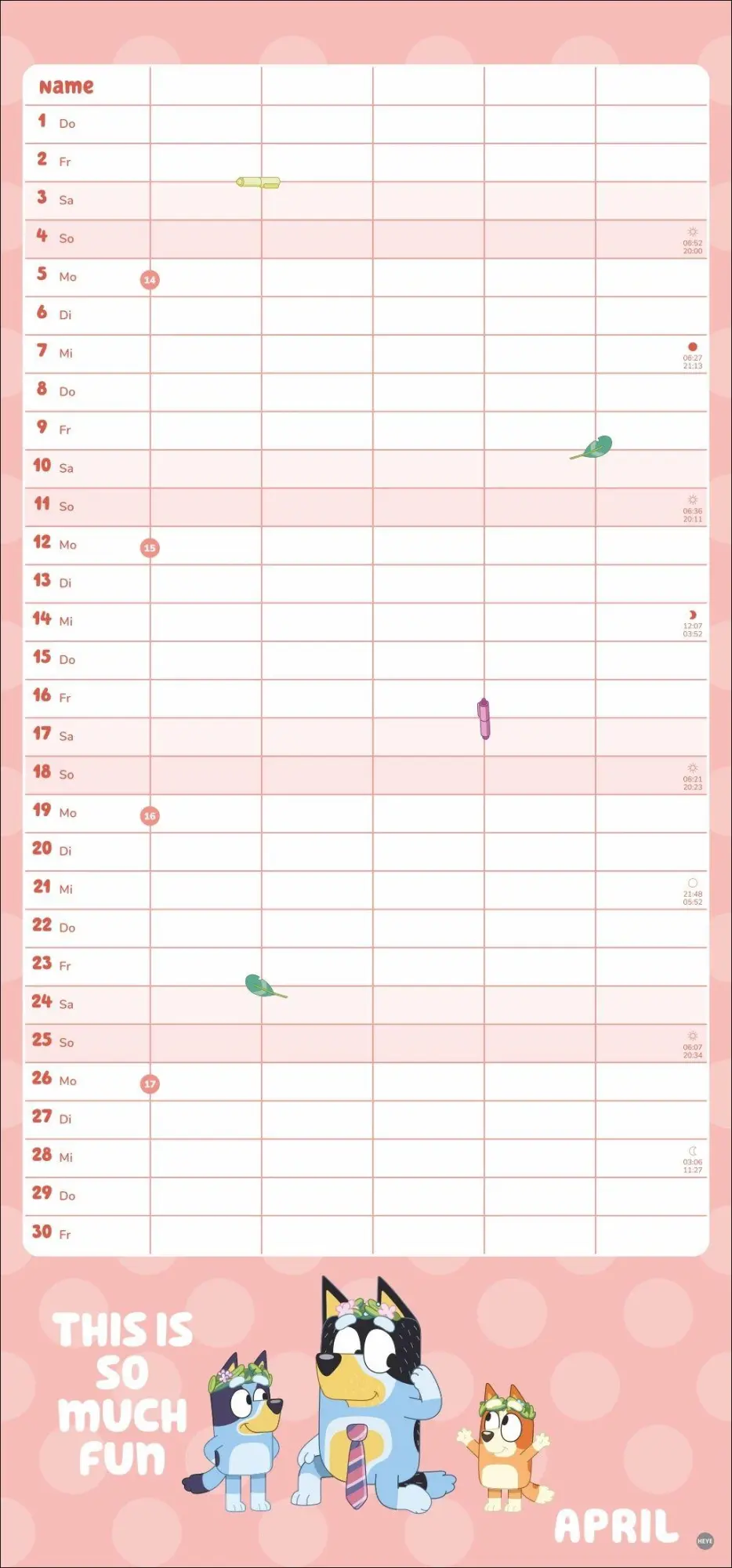 Bild: 9783756423286 | Bluey Familienplaner 2027 | Kalender | 15 S. | Deutsch | 2027 | Heye