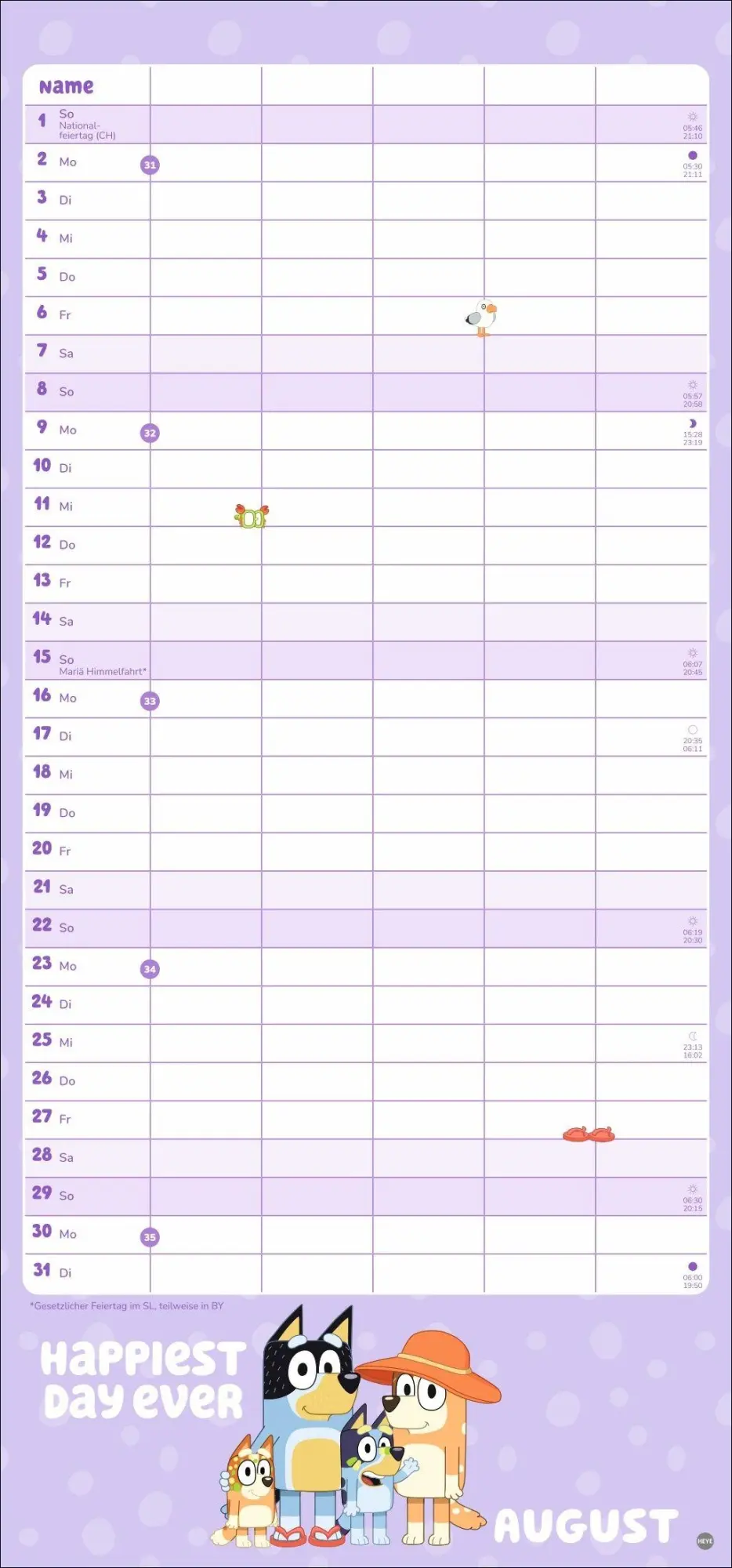 Bild: 9783756423286 | Bluey Familienplaner 2027 | Kalender | 15 S. | Deutsch | 2027 | Heye