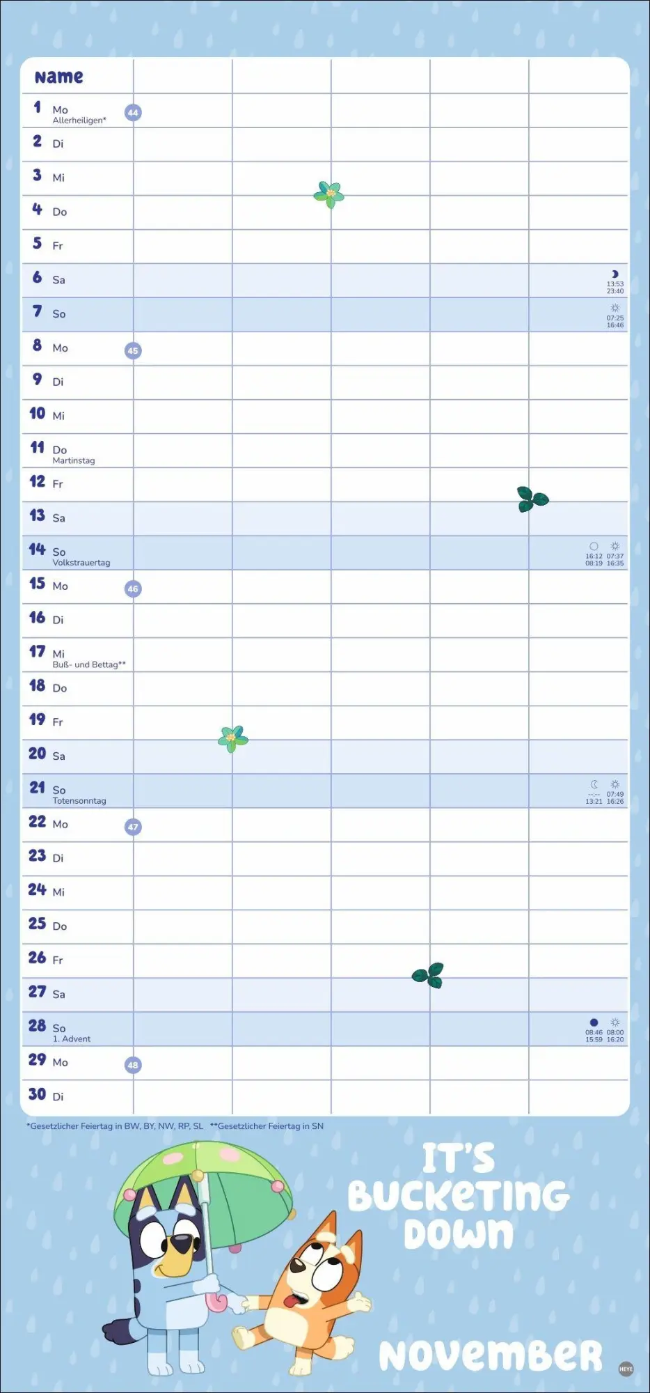 Bild: 9783756423286 | Bluey Familienplaner 2027 | Kalender | 15 S. | Deutsch | 2027 | Heye