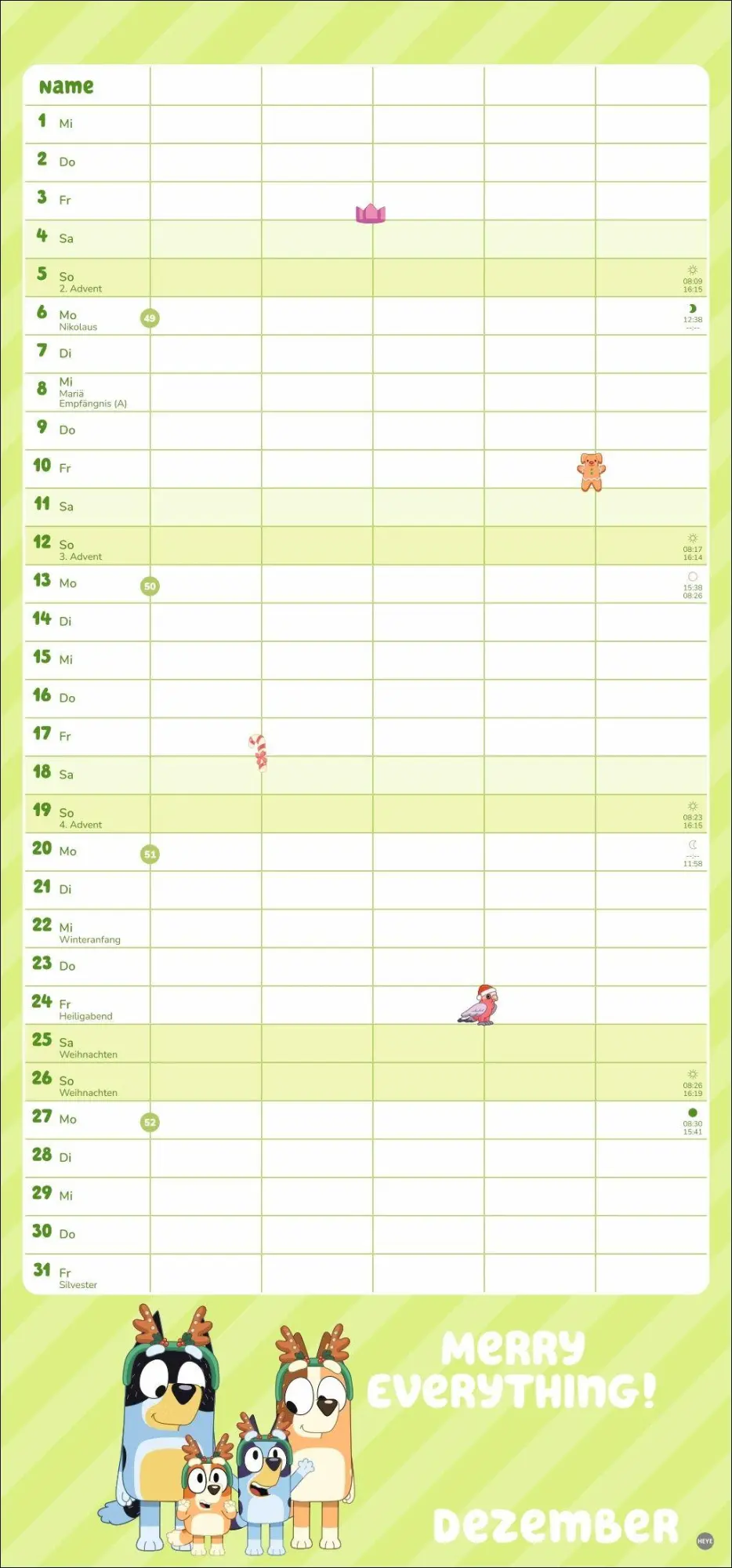 Bild: 9783756423286 | Bluey Familienplaner 2027 | Kalender | 15 S. | Deutsch | 2027 | Heye