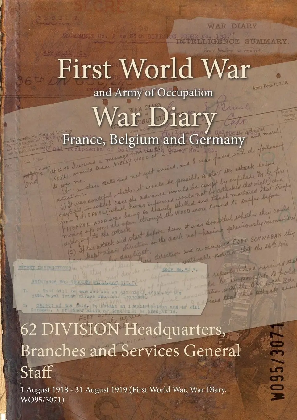 Cover: 9781474533386 | 62 DIVISION Headquarters, Branches and Services General Staff | Wo95