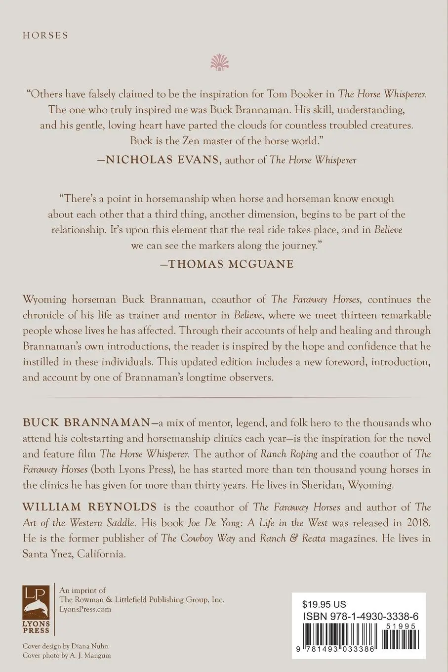 Rückseite: 9781493033386 | Believe | A Horseman's Journey | Buck Brannaman (u. a.) | Taschenbuch