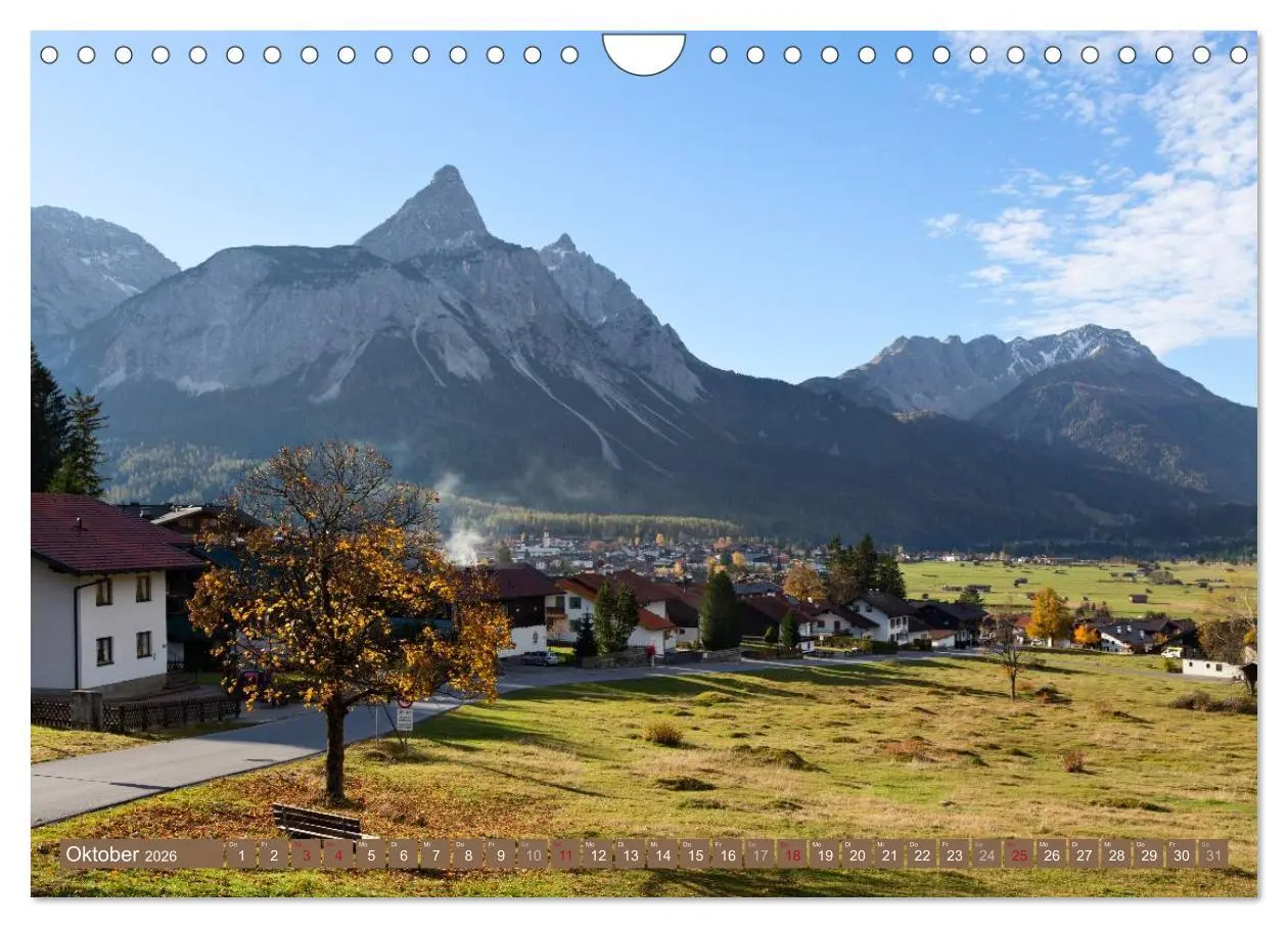 Bild: 9783516213386 | Rund um die Zugspitze (Wandkalender 2026 DIN A4 quer), CALVENDO...