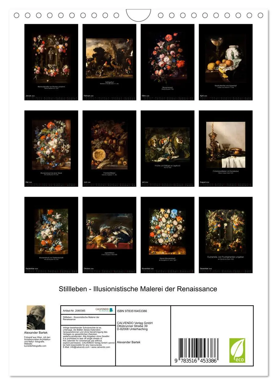 Bild: 9783516453386 | Stillleben - Illusionistische Malerei der Renaissance (Wandkalender...