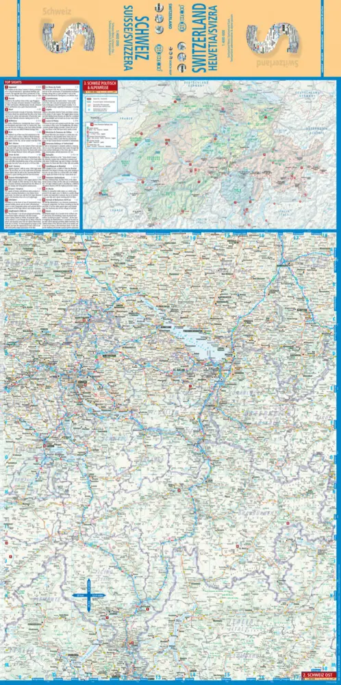 Bild: 9783866093386 | Borch Map Schweiz. Suisse. Svizzera. Switzerland | (Land-)Karte | 2 S.