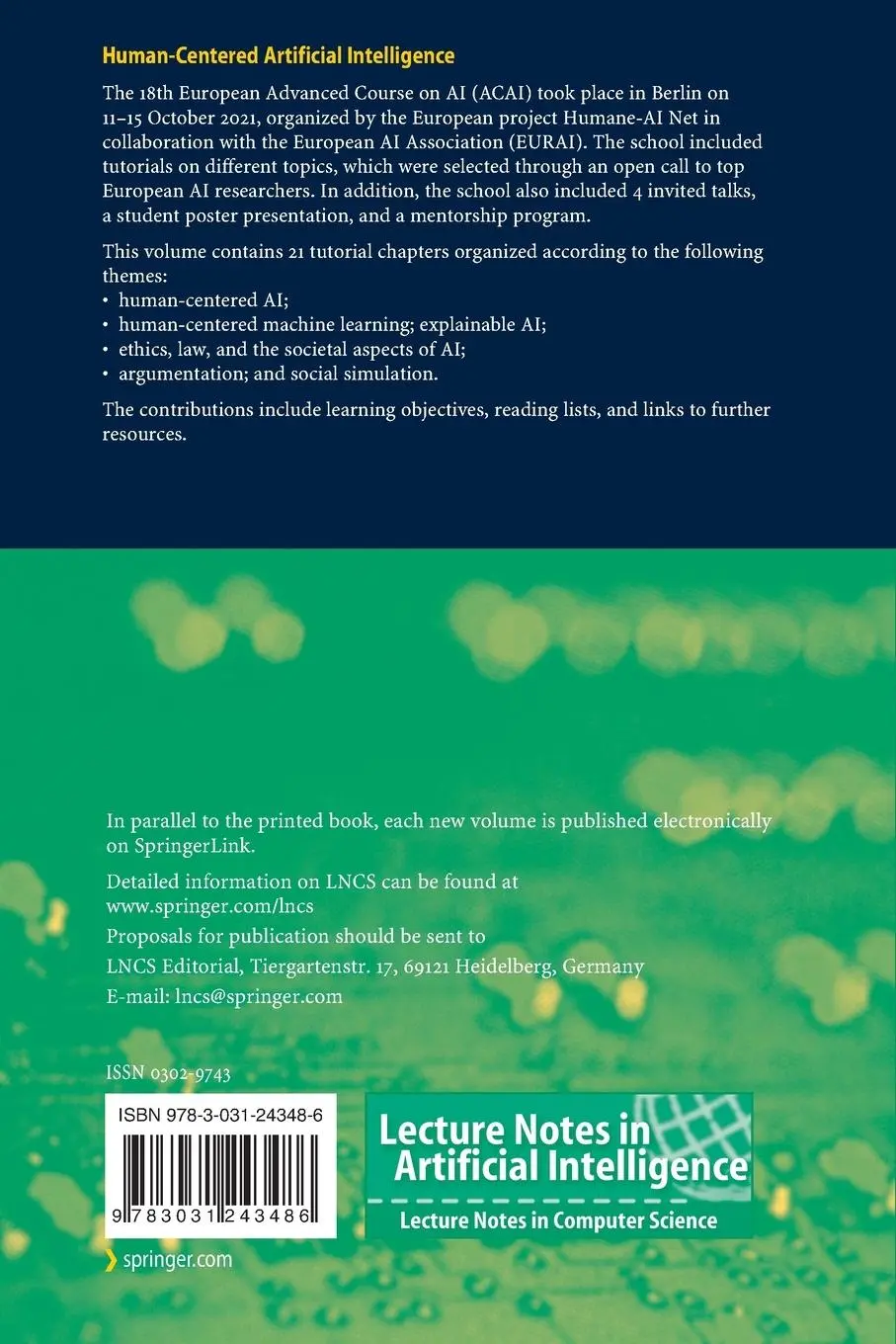 Rückseite: 9783031243486 | Human-Centered Artificial Intelligence | Advanced Lectures | Buch