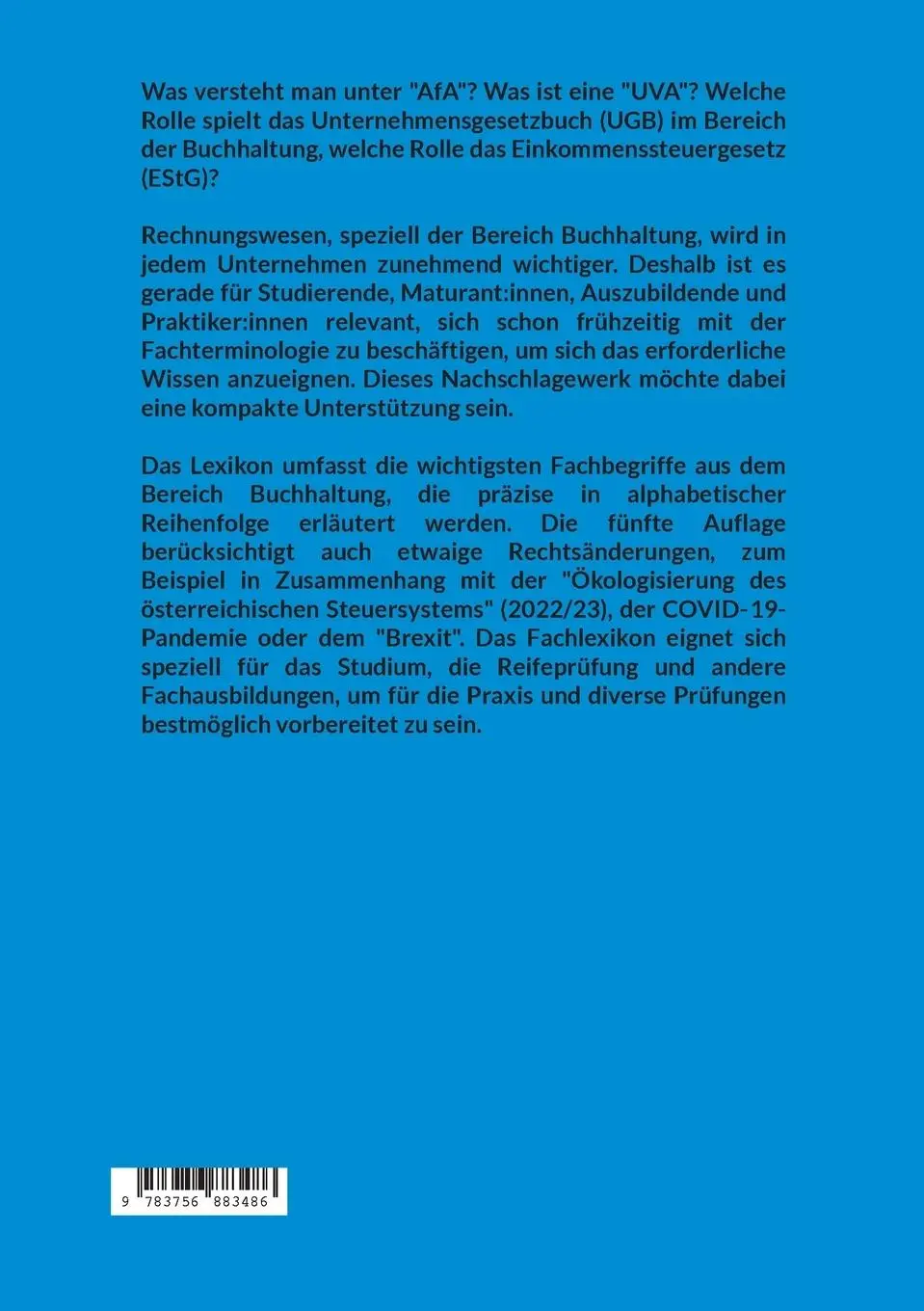 Rückseite: 9783756883486 | Buchhaltung von A-Z | Marlon Possard | Taschenbuch | Paperback | 2023
