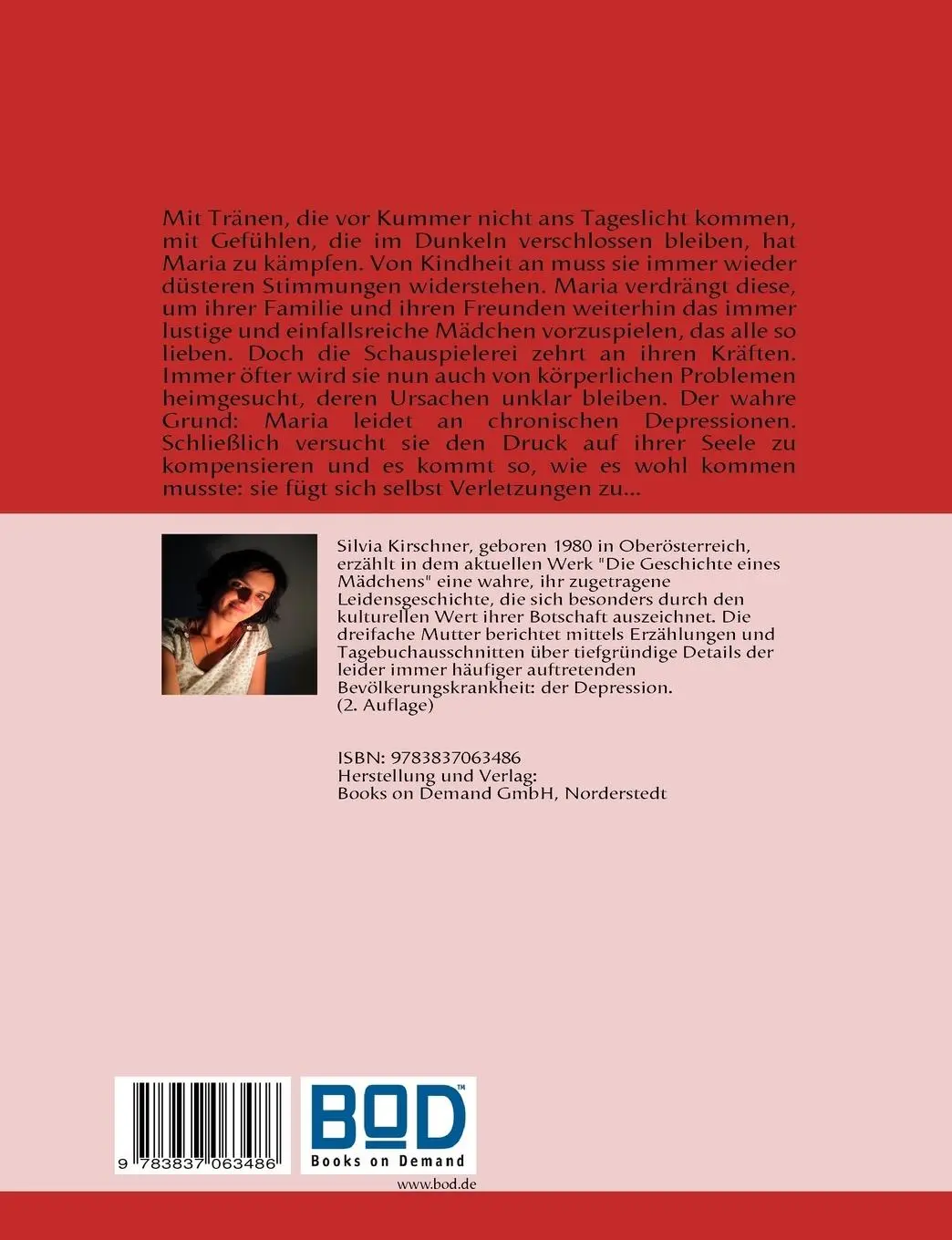 Rückseite: 9783837063486 | Die Geschichte eines Mädchens | Silvia Kirschner | Taschenbuch | 84 S.