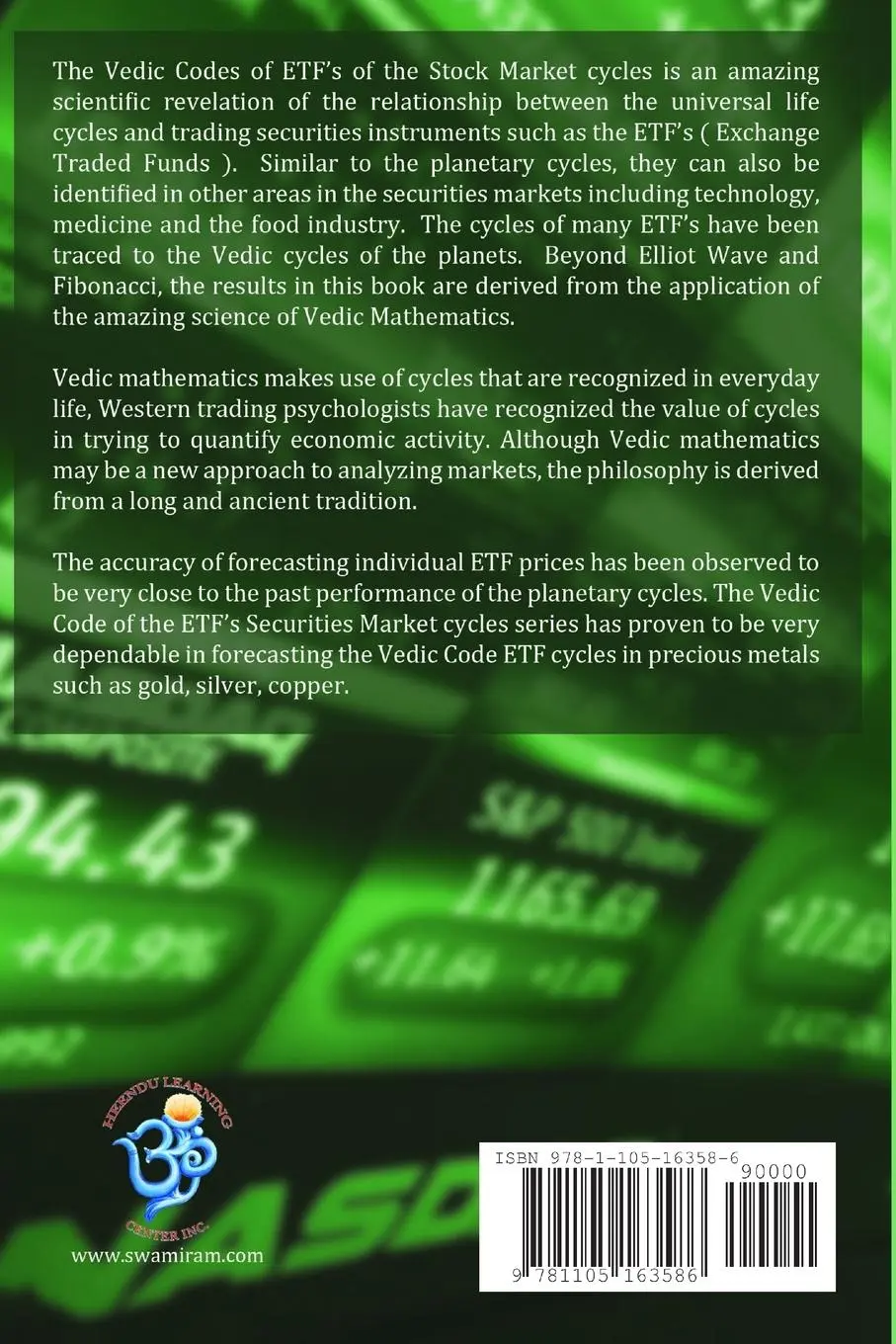 Rückseite: 9781105163586 | Vedic Cycles of the Stock Market, Volume 3 | ETFs | Swami Ram Charran