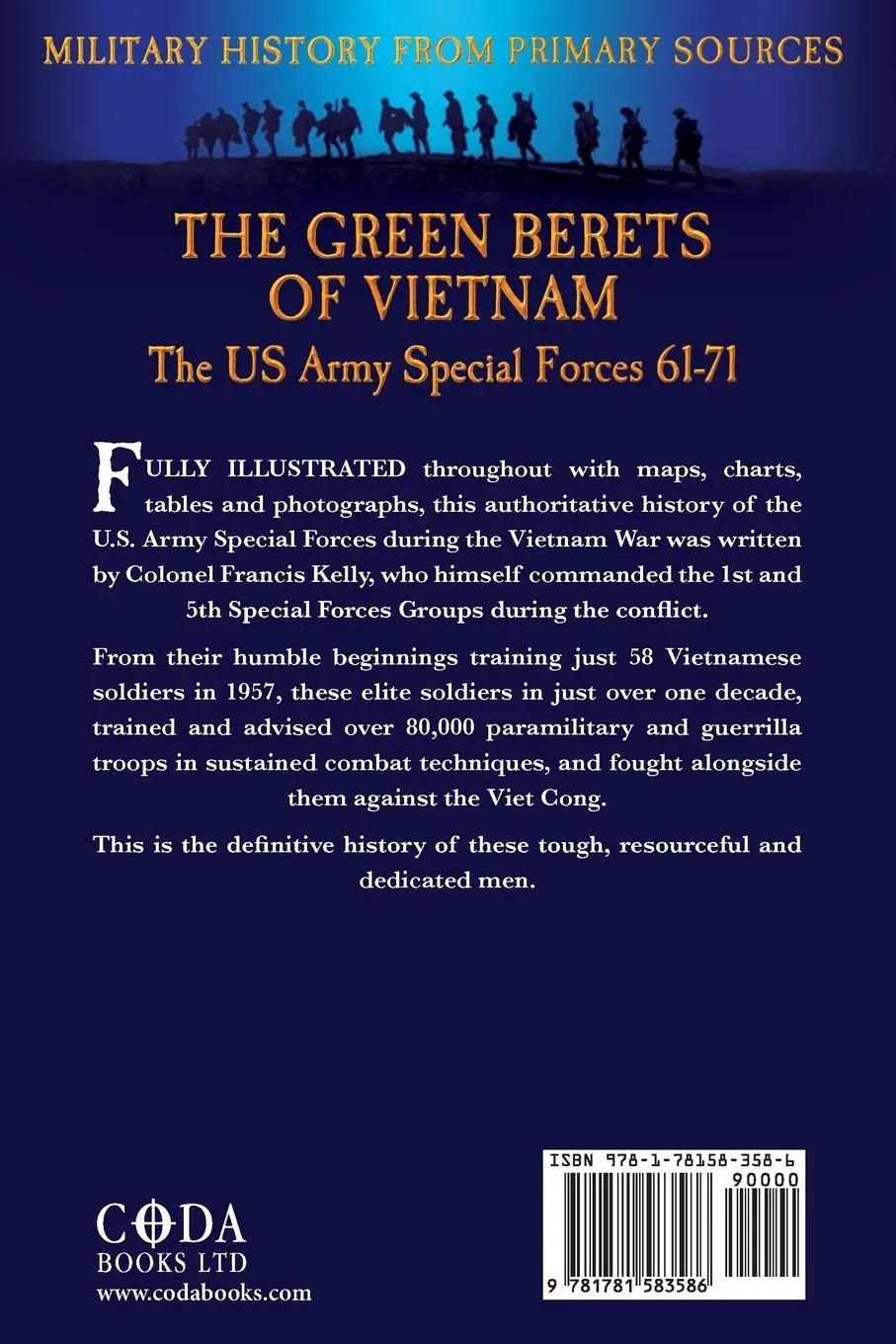 Rückseite: 9781781583586 | The Green Berets of Vietnam - The U.S. Army Special Forces 61-71 -...