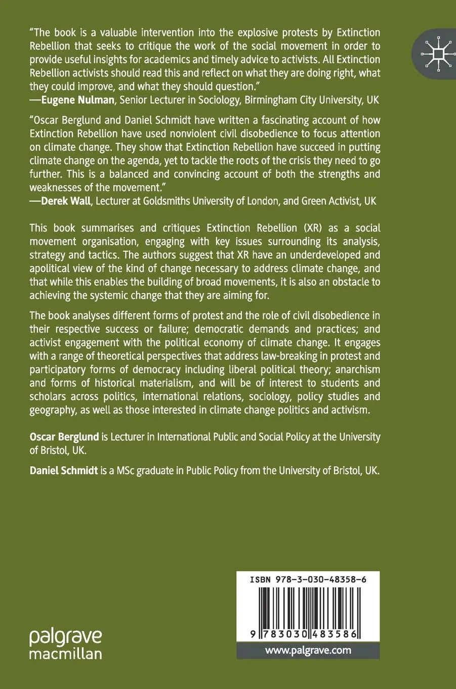 Rückseite: 9783030483586 | Extinction Rebellion and Climate Change Activism | Schmidt (u. a.)