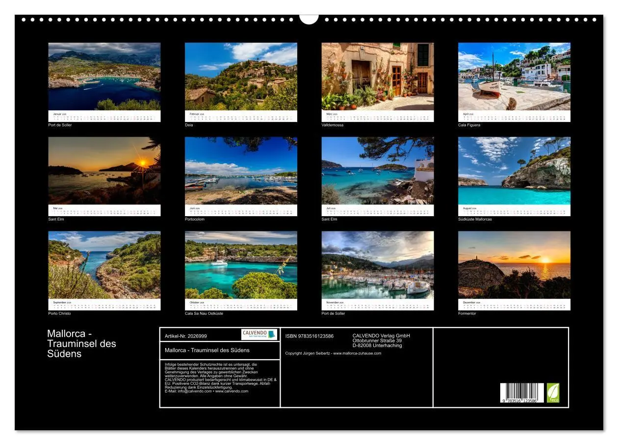 Bild: 9783516123586 | Mallorca - Trauminsel des Südens (Wandkalender 2026 DIN A2 quer),...