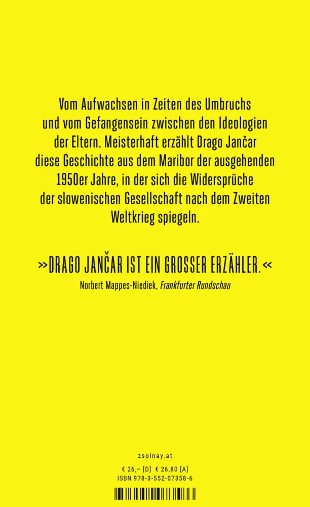Bild: 9783552073586 | Als die Welt entstand | Roman | Drago Jancar | Buch | 272 S. | Deutsch