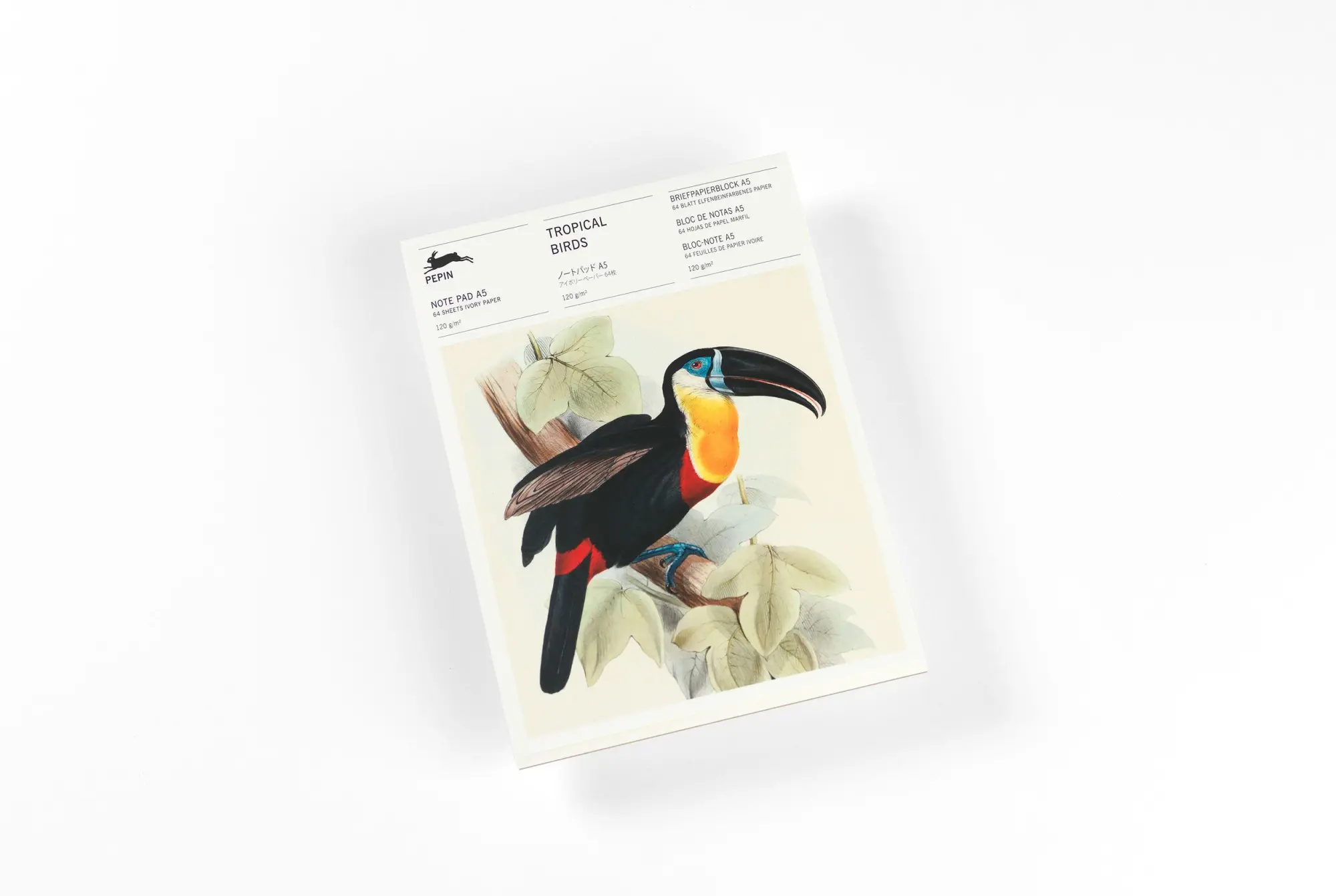 Cover: 9789460093586 | Tropical Birds | Writing Paper &amp; Note Pad A5 | Pepin Van Roojen | 2025