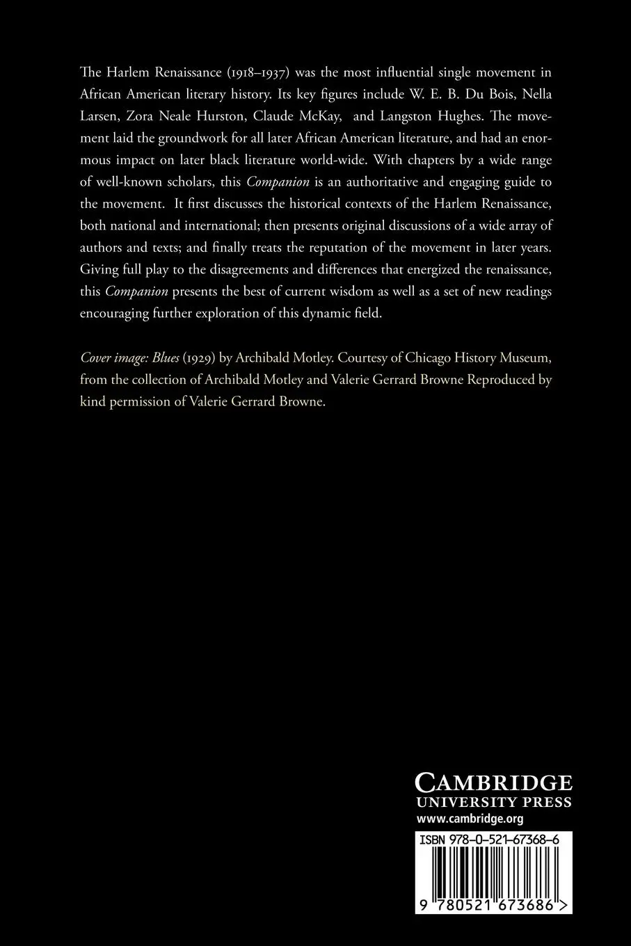 Rückseite: 9780521673686 | The Cambridge Companion to the Harlem Renaissance | George Hutchinson