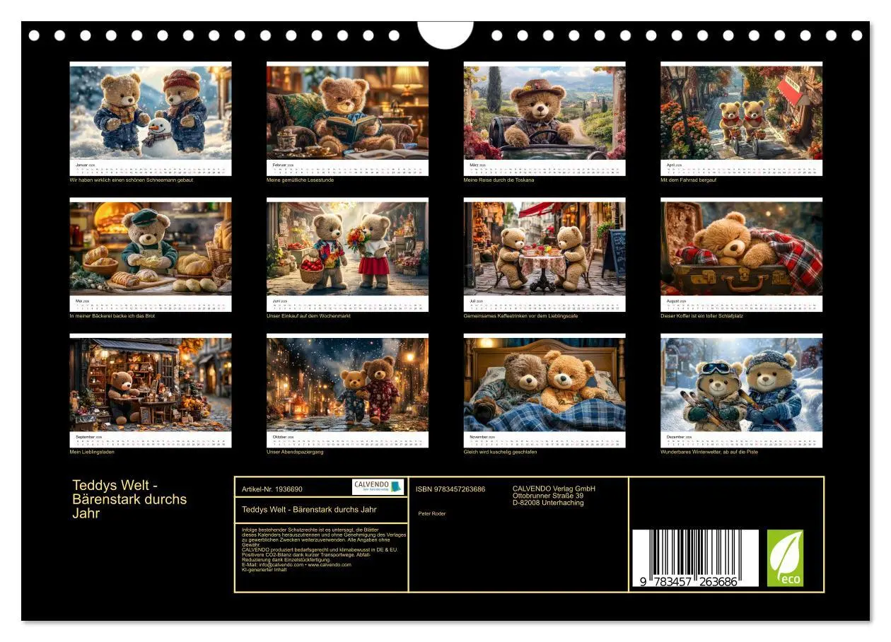 Bild: 9783457263686 | Teddys Welt - Bärenstark durchs Jahr (Wandkalender 2026 DIN A4...