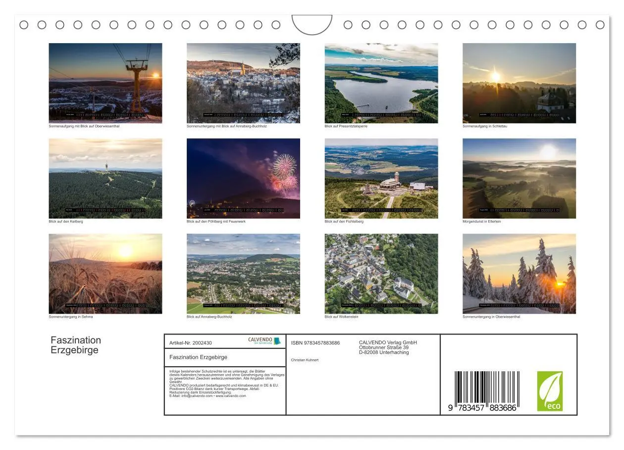 Bild: 9783457883686 | Faszination Erzgebirge (Wandkalender 2026 DIN A4 quer), CALVENDO...
