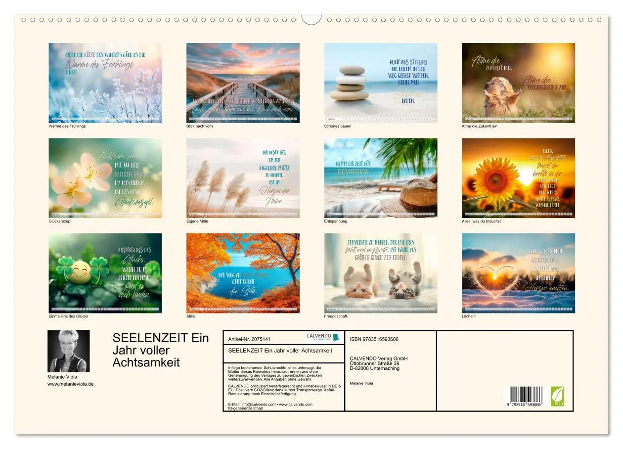 Bild: 9783516593686 | SEELENZEIT Ein Jahr voller Achtsamkeit (Wandkalender 2026 DIN A2...