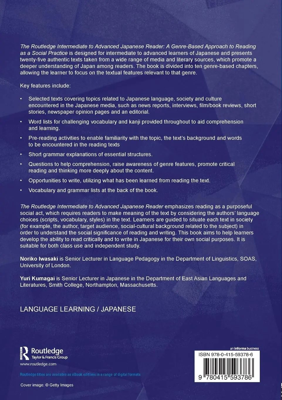 Rückseite: 9780415593786 | The Routledge Intermediate to Advanced Japanese Reader | Taschenbuch