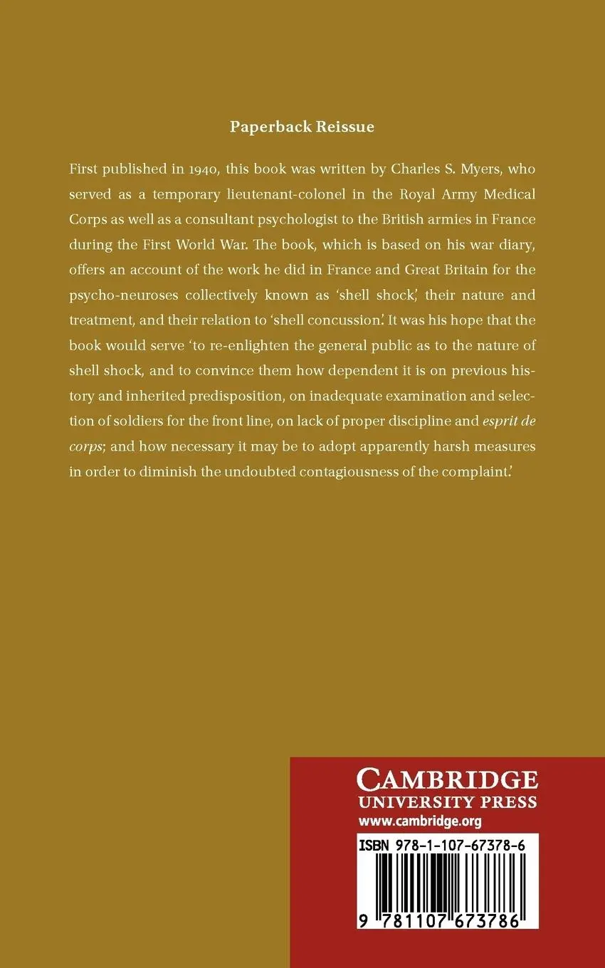 Rückseite: 9781107673786 | Shell Shock in France, 1914 1918 | Based on a War Diary | Myers | Buch