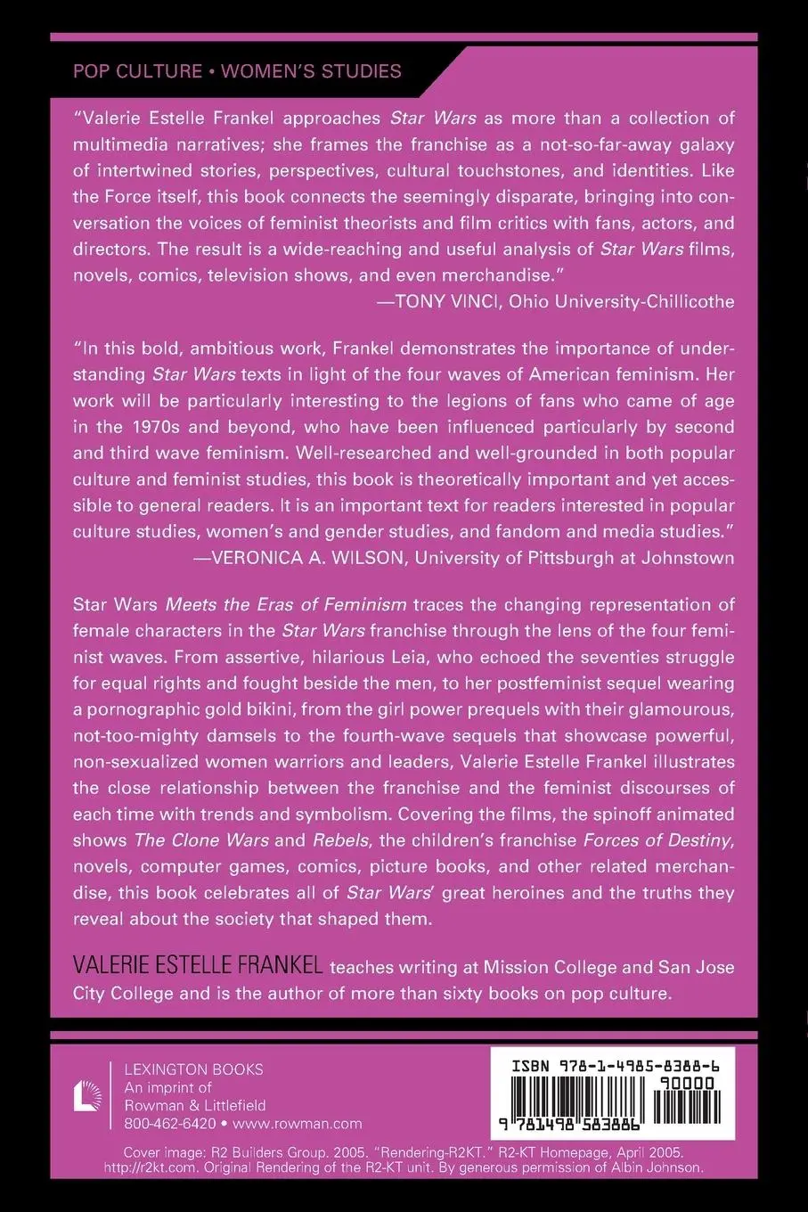 Rückseite: 9781498583886 | Star Wars Meets the Eras of Feminism | Valerie Estelle Frankel | Buch