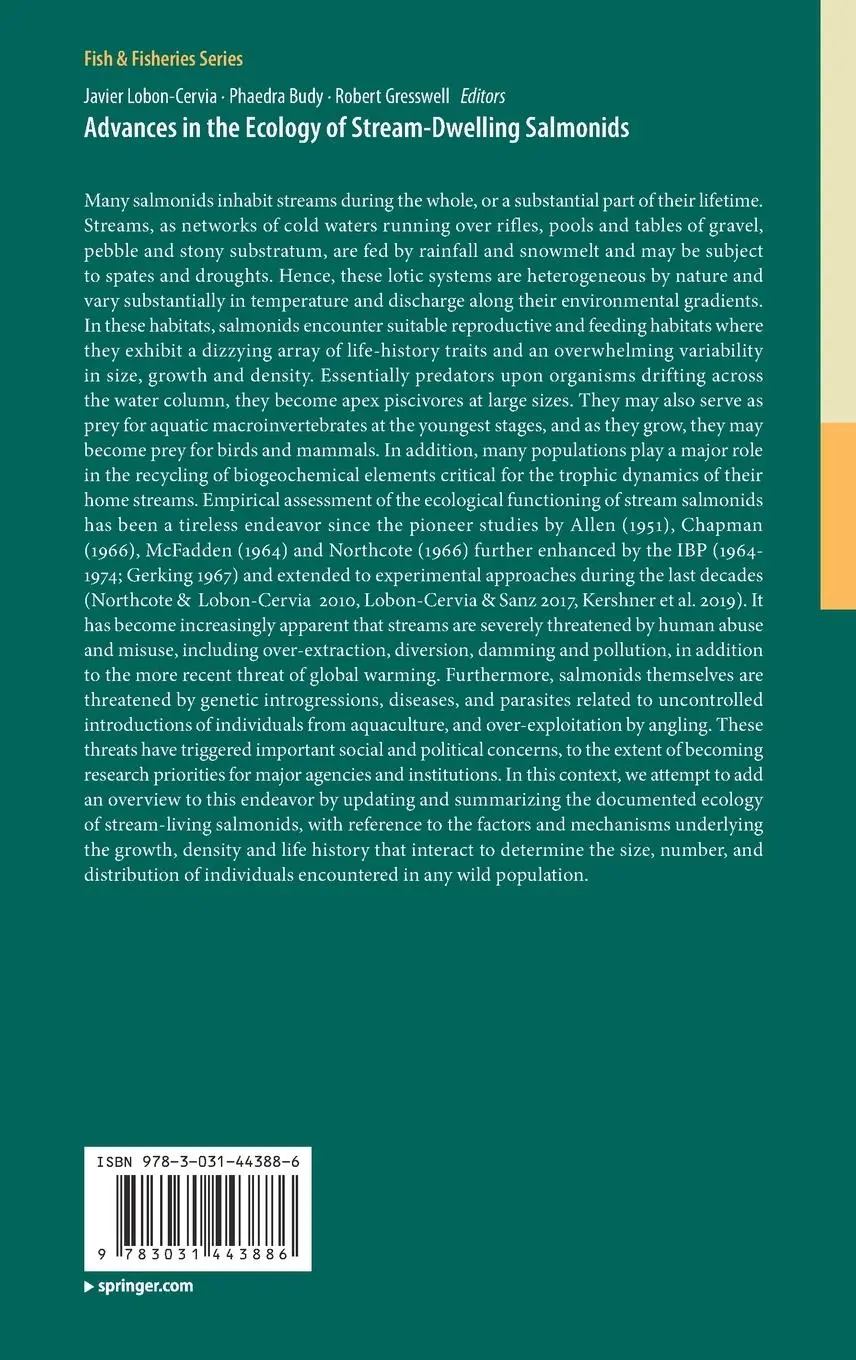 Rückseite: 9783031443886 | Advances in the Ecology of Stream-Dwelling Salmonids | Buch | xi
