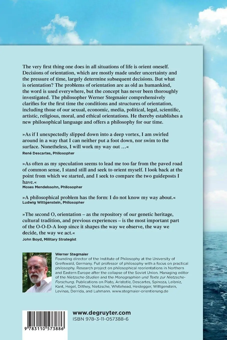 Rückseite: 9783110573886 | What is Orientation? | A Philosophical Investigation | Stegmaier