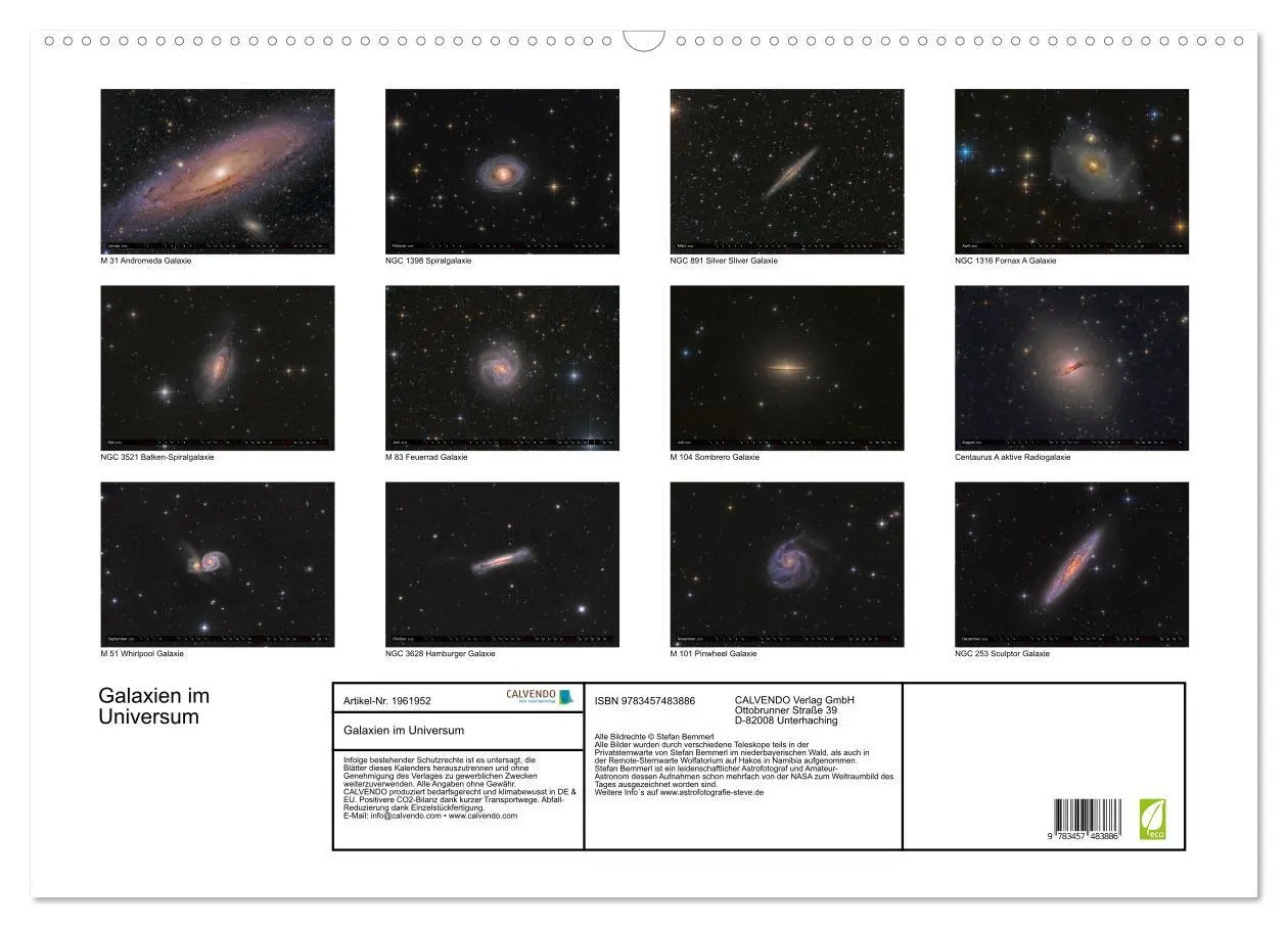 Bild: 9783457483886 | Galaxien im Universum (Wandkalender 2026 DIN A2 quer), CALVENDO...
