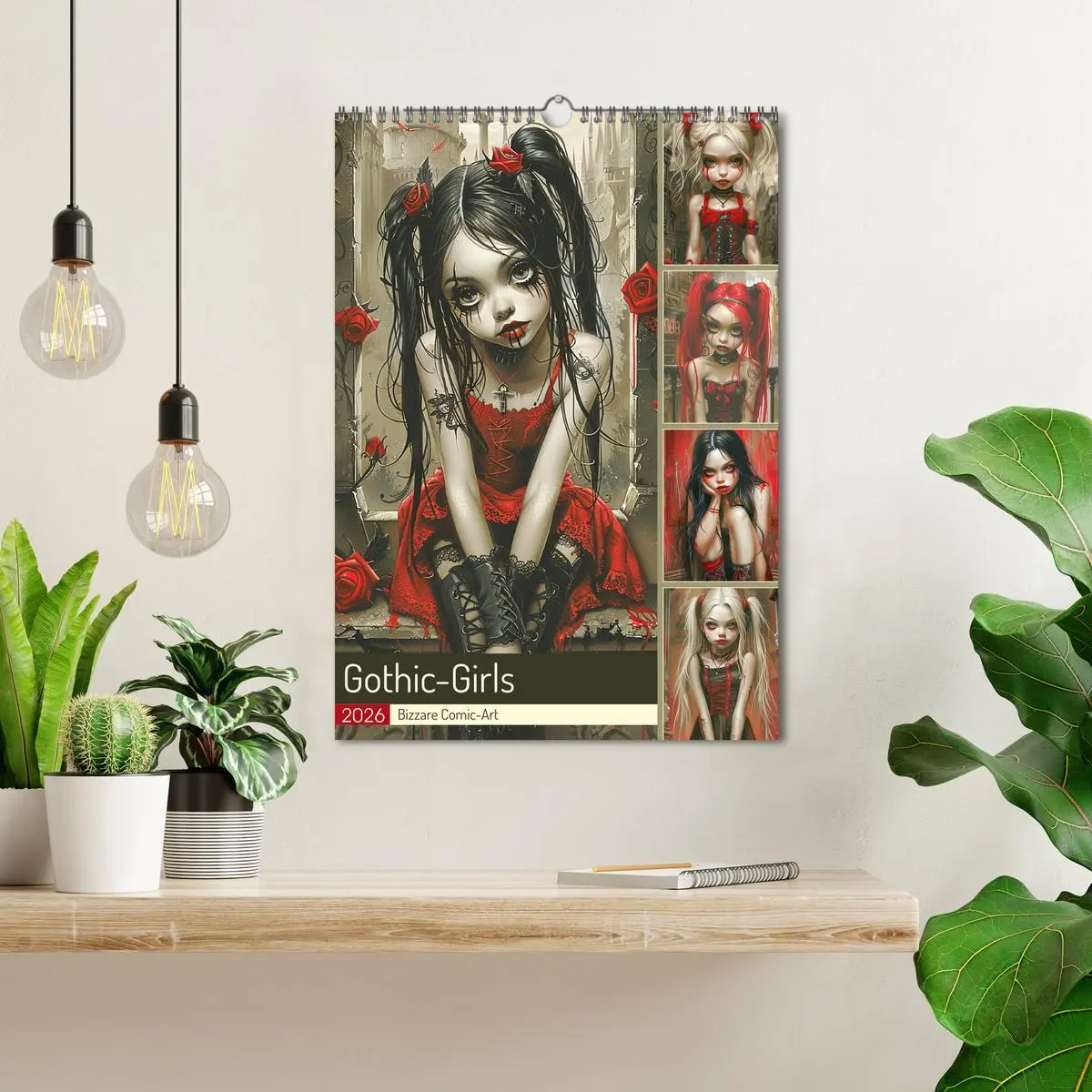 Bild: 9783516263886 | Gothic-Girls. Bizzare Comic-Art (Wandkalender 2026 DIN A3 hoch),...