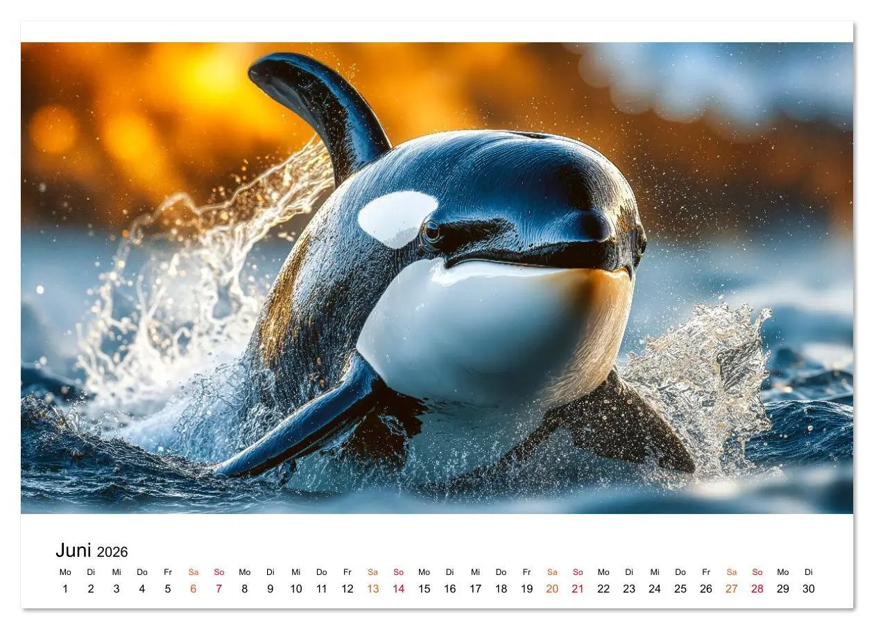 Bild: 9783516643886 | Orcas - ein Jahr voller Meer (Wandkalender 2026 DIN A2 quer),...