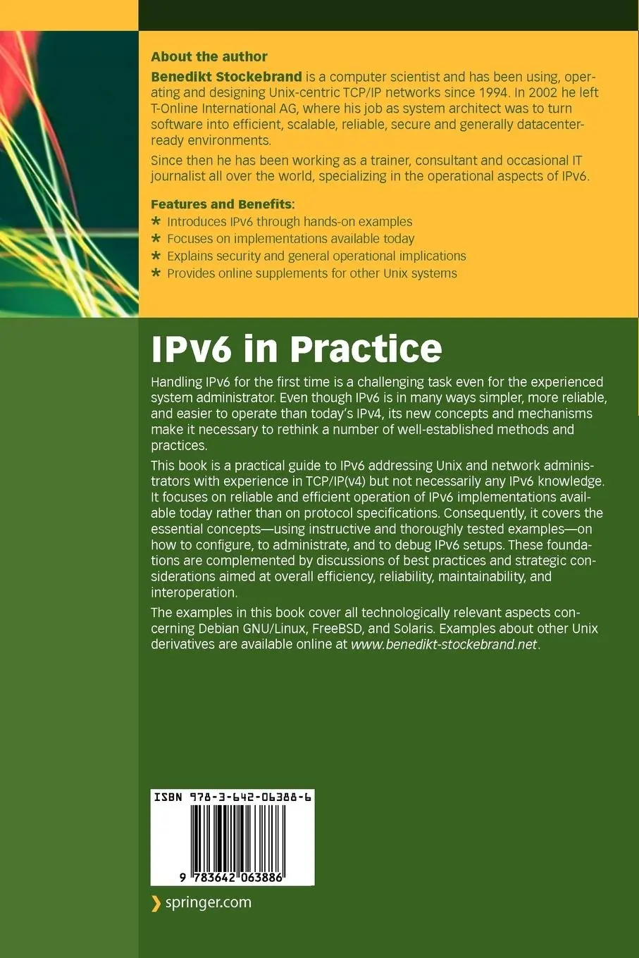 Rückseite: 9783642063886 | IPv6 in Practice | A Unixer's Guide to the Next Generation Internet