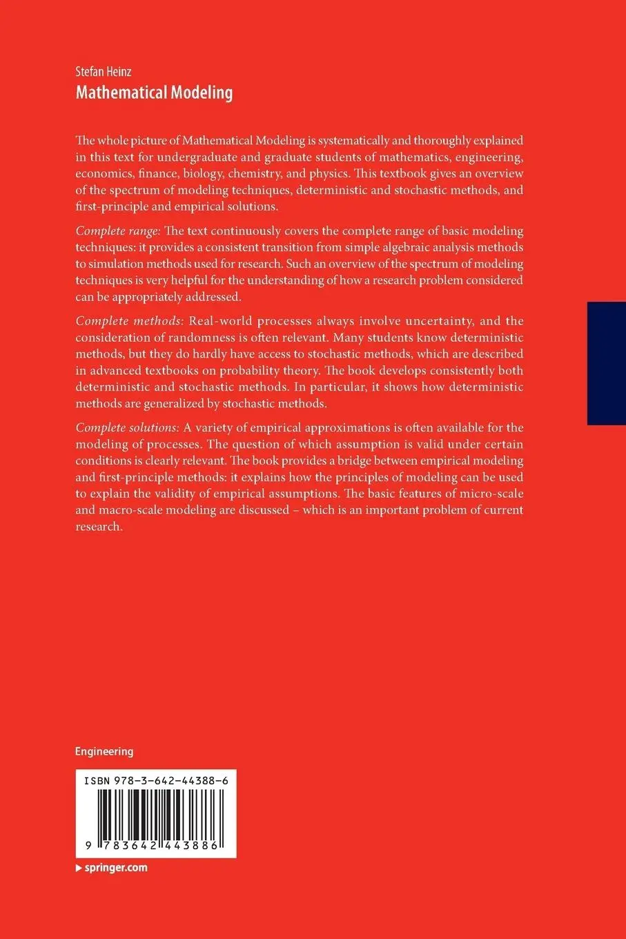 Rückseite: 9783642443886 | Mathematical Modeling | Stefan Heinz | Taschenbuch | xvi | Englisch