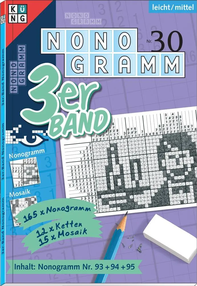 Cover: 9783905573886 | Nonogramm 3er-Band Nr. 30 | Rätsel fürs Auge | Conceptis Puzzles