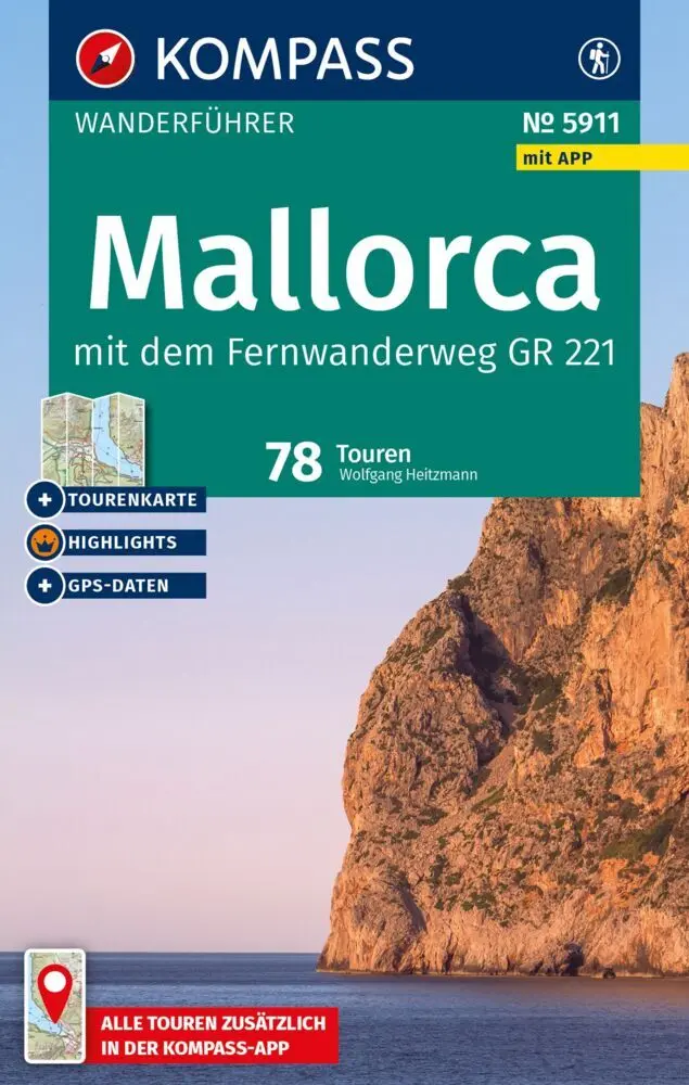 Cover: 9783991543886 | KOMPASS Wanderführer Mallorca, 78 Touren mit Extra-Tourenkarte | Buch