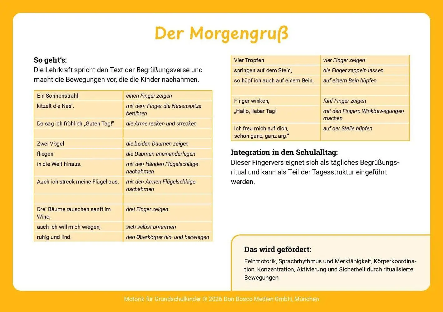 Bild: 4260694923986 | Motorik für Grundschulkinder | Nadine Mescher | Box | 32 S. | Deutsch