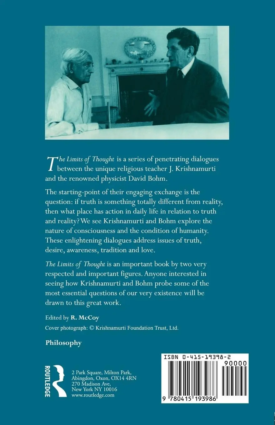 Rückseite: 9780415193986 | The Limits of Thought | David Bohm (u. a.) | Taschenbuch | Englisch