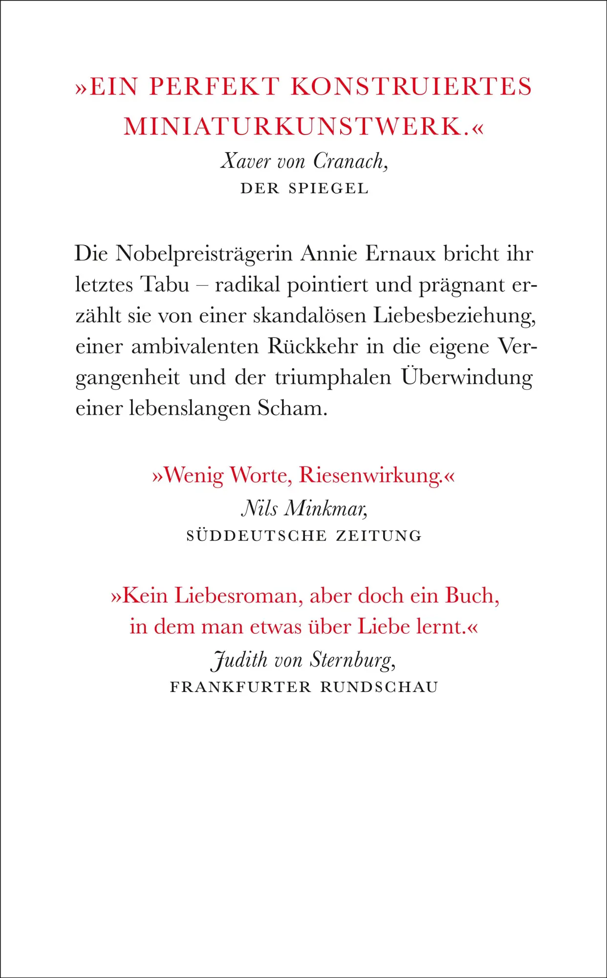 Rückseite: 9783518473986 | Der junge Mann | Annie Ernaux | Taschenbuch | 48 S. | Deutsch | 2024