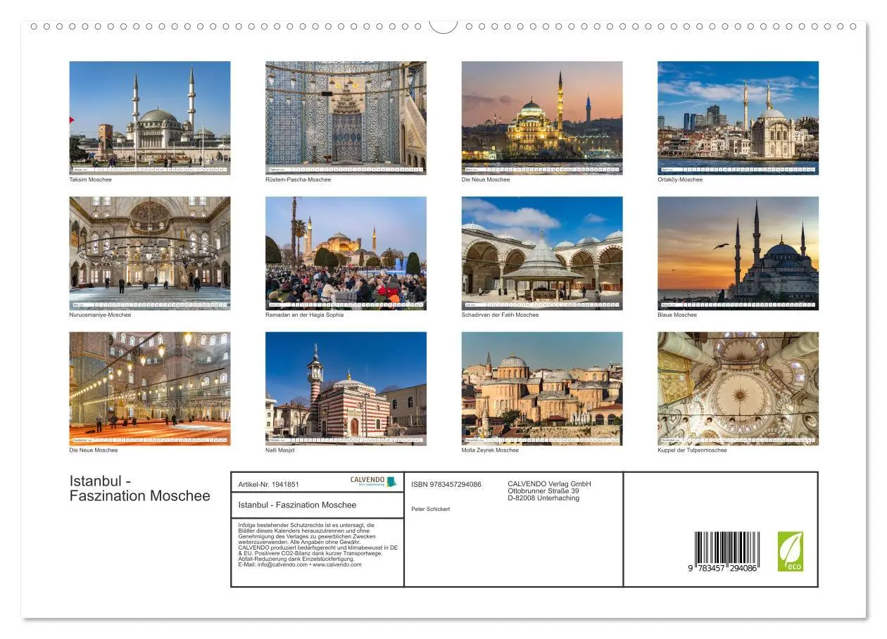 Bild: 9783457294086 | Istanbul - Faszination Moschee (hochwertiger Premium Wandkalender...