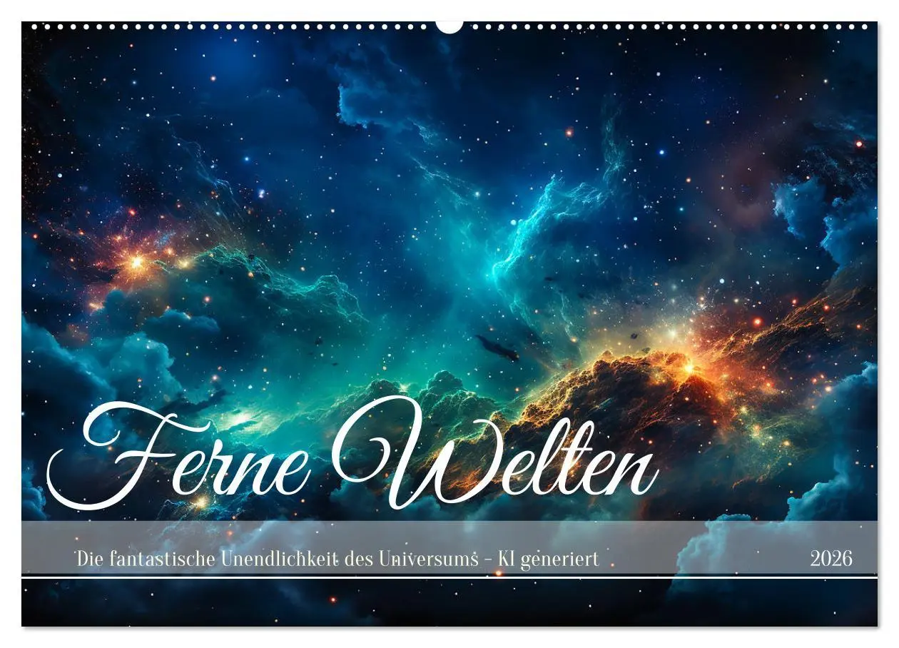 Cover: 9783457504086 | Ferne Welten (Wandkalender 2026 DIN A2 quer), CALVENDO Monatskalender